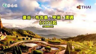 泰國航空 曼谷、布吉島、甲米、清邁 $1172起